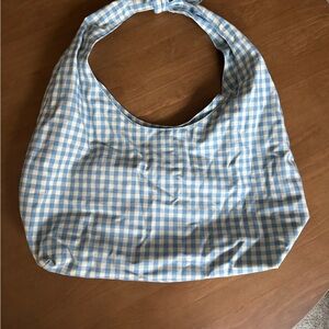 Blue Gingham Shoulder Bag